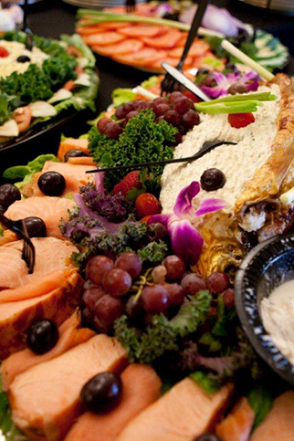 Deluxe Fish Buffet for Kiddush Luncheon Kosher certified in New Jersey, Cherry Hill, Mount Laurel, and Mainline Philadelphia by Panache Catering by Foodarama in Bensalem Pennsylvania 19020.